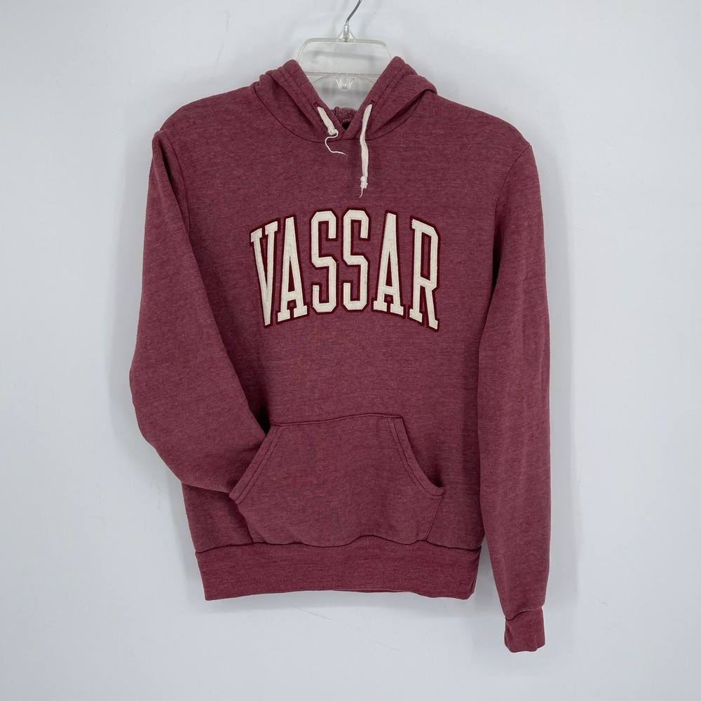 Alternative Women's Maroon Vassar College Fleece Cozy Hoodie Sweatshirt Size S